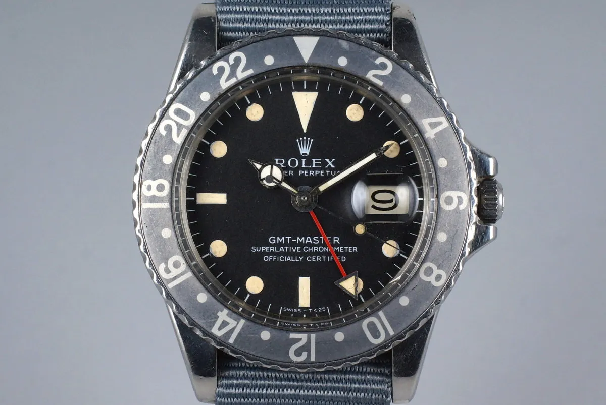 1966 Rolex GMT 1675 Mark I Dial with Faded Insert