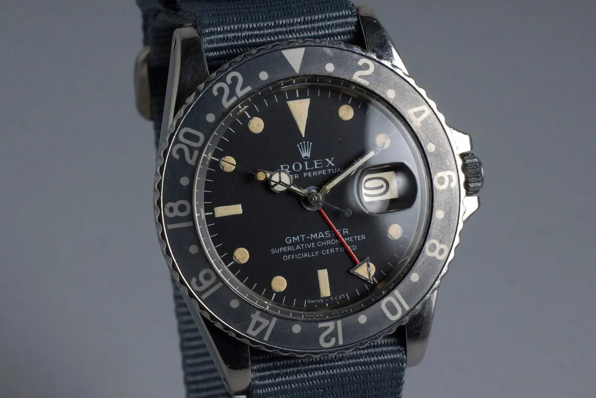 1966 Rolex GMT 1675 Mark I Dial with Faded Insert