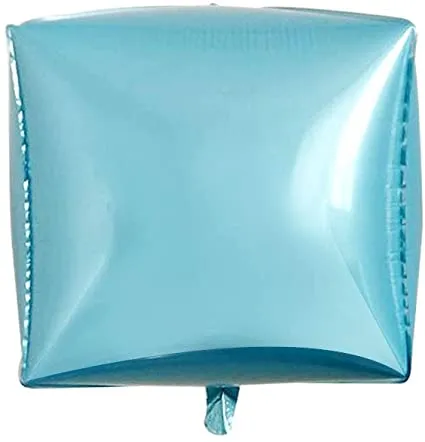 22" CUBE SHAPE FOIL LIGTH BLUE