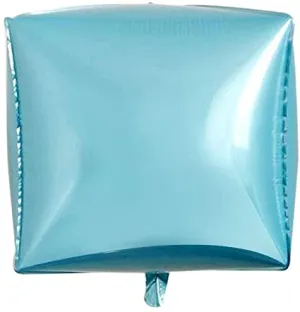 22" CUBE SHAPE FOIL LIGTH BLUE