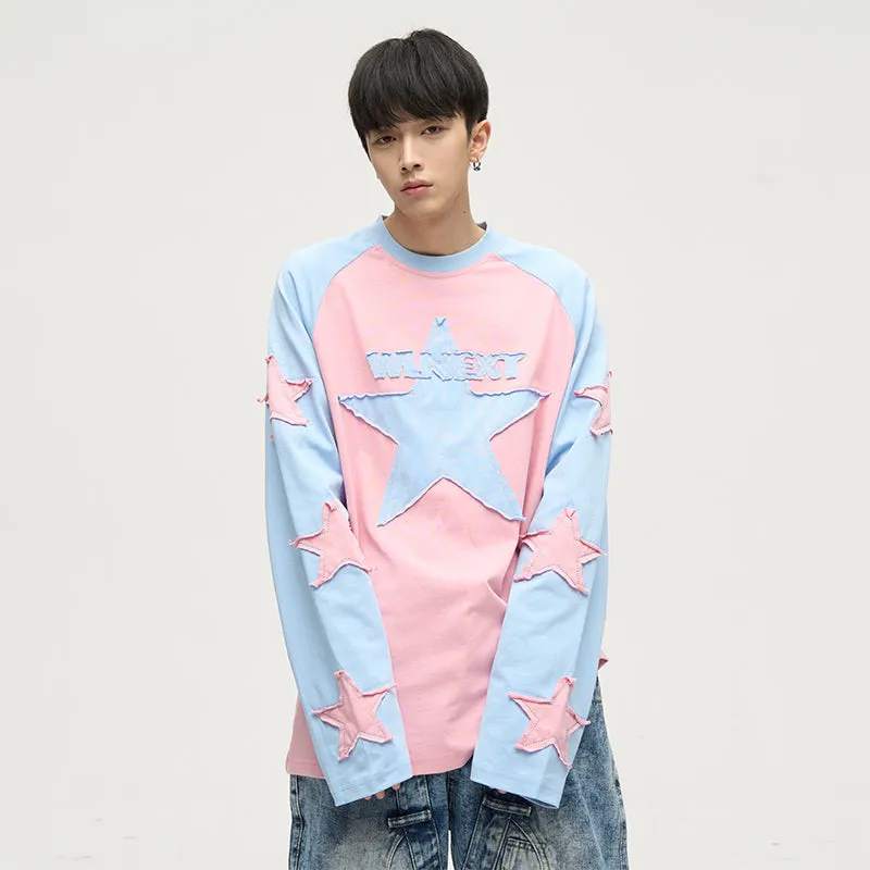 77Fight All Over Star Patches Shirt