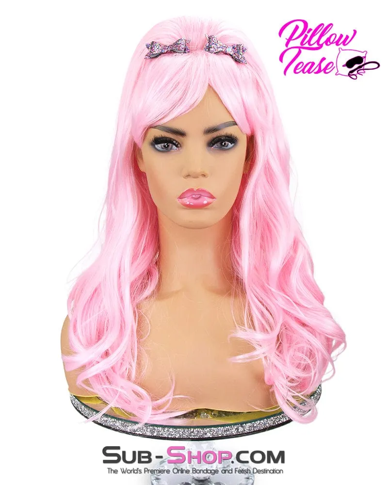 9966AE      Pretty in Pink 24" Long Sexy Roleplay Wig