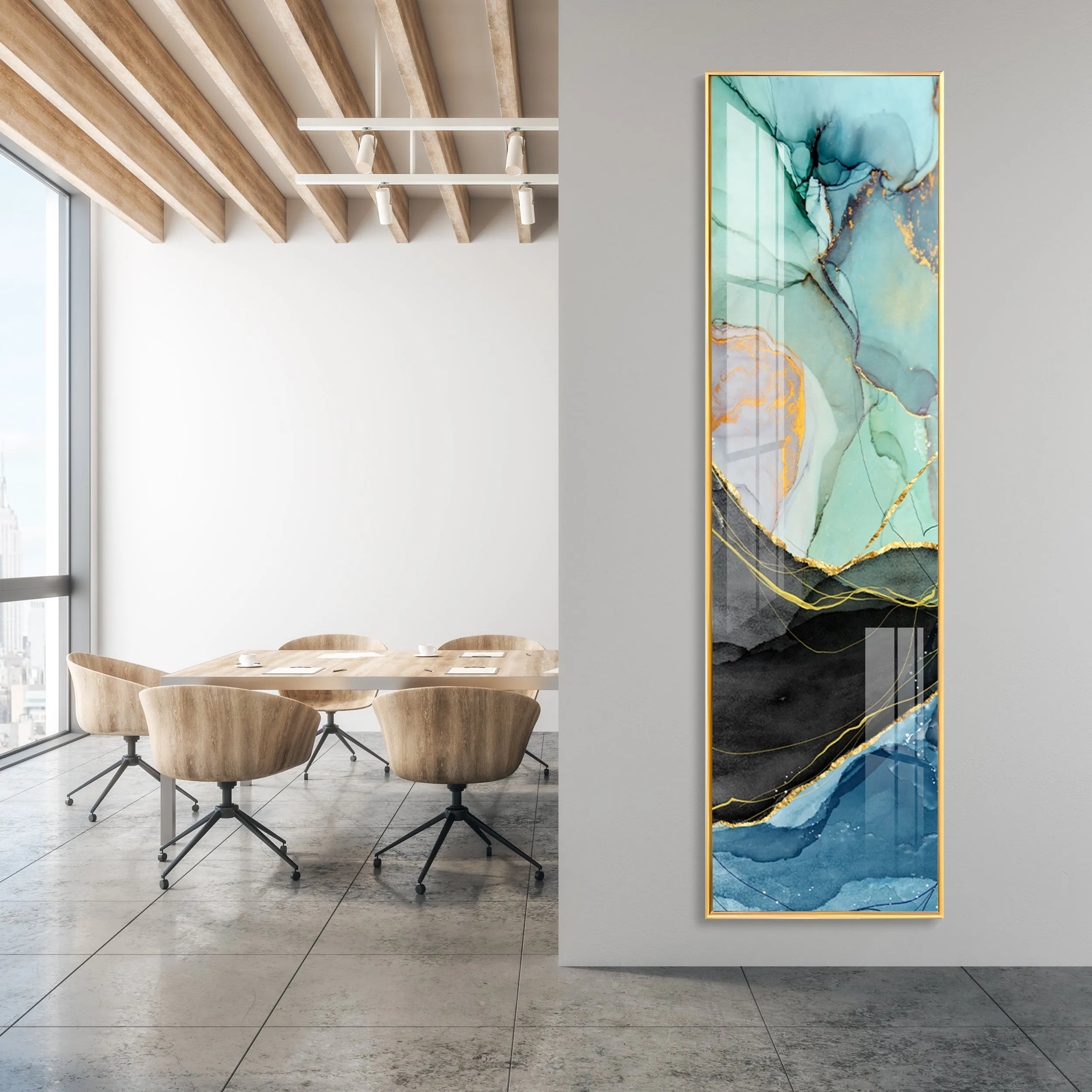 Abstract Multicolor Art Premium Acrylic Vertical Wall Art