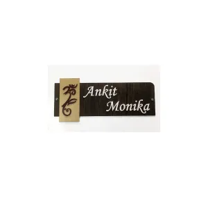 Acrylic Customized Personalized Name Board Plate Design Home Décor House Flat Apartments (15 X 6 Inch)