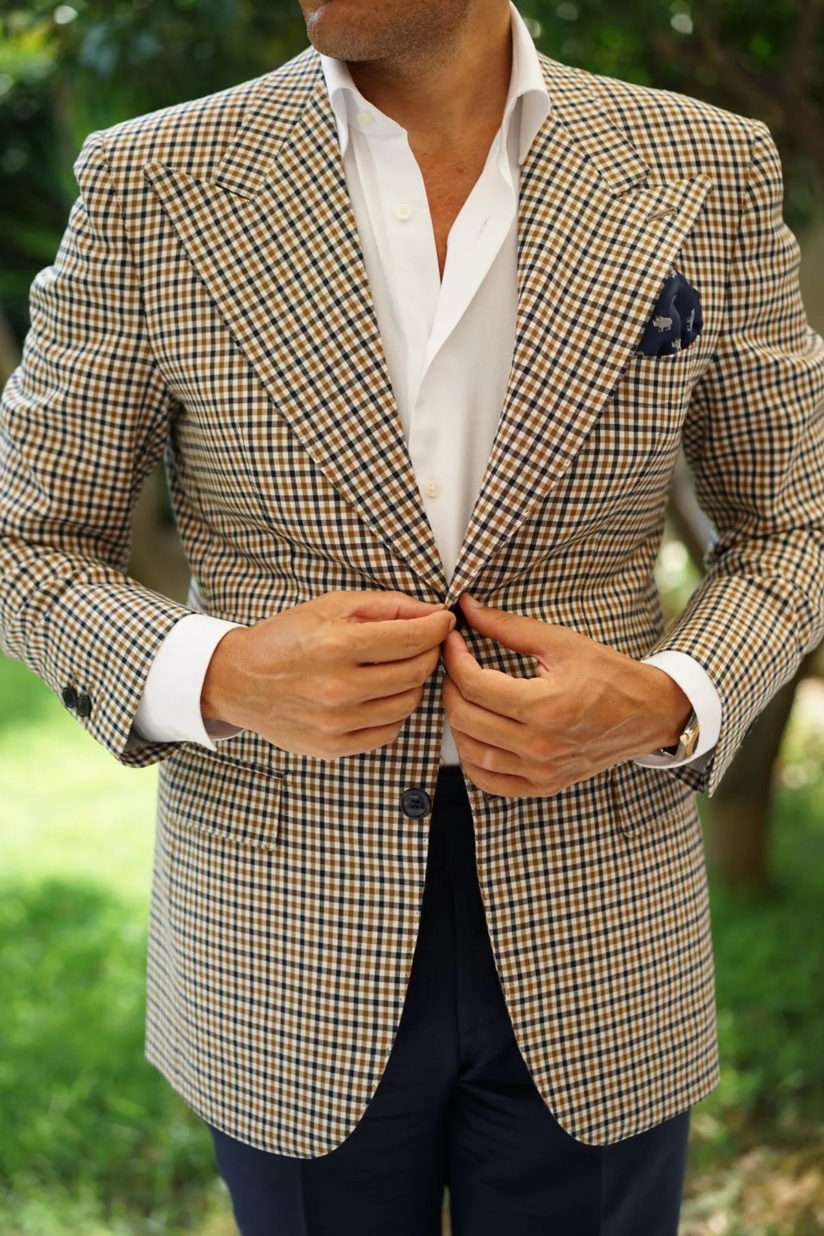 African Rhino Pocket Square