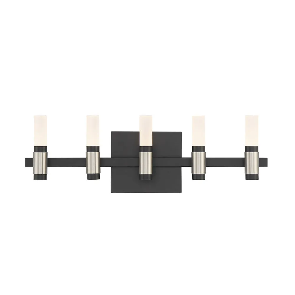 Albany 10 Lights Light Vanity in Black and Nickel