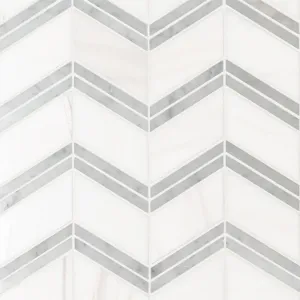Bianco Dolomite Chevron - Stone Tile