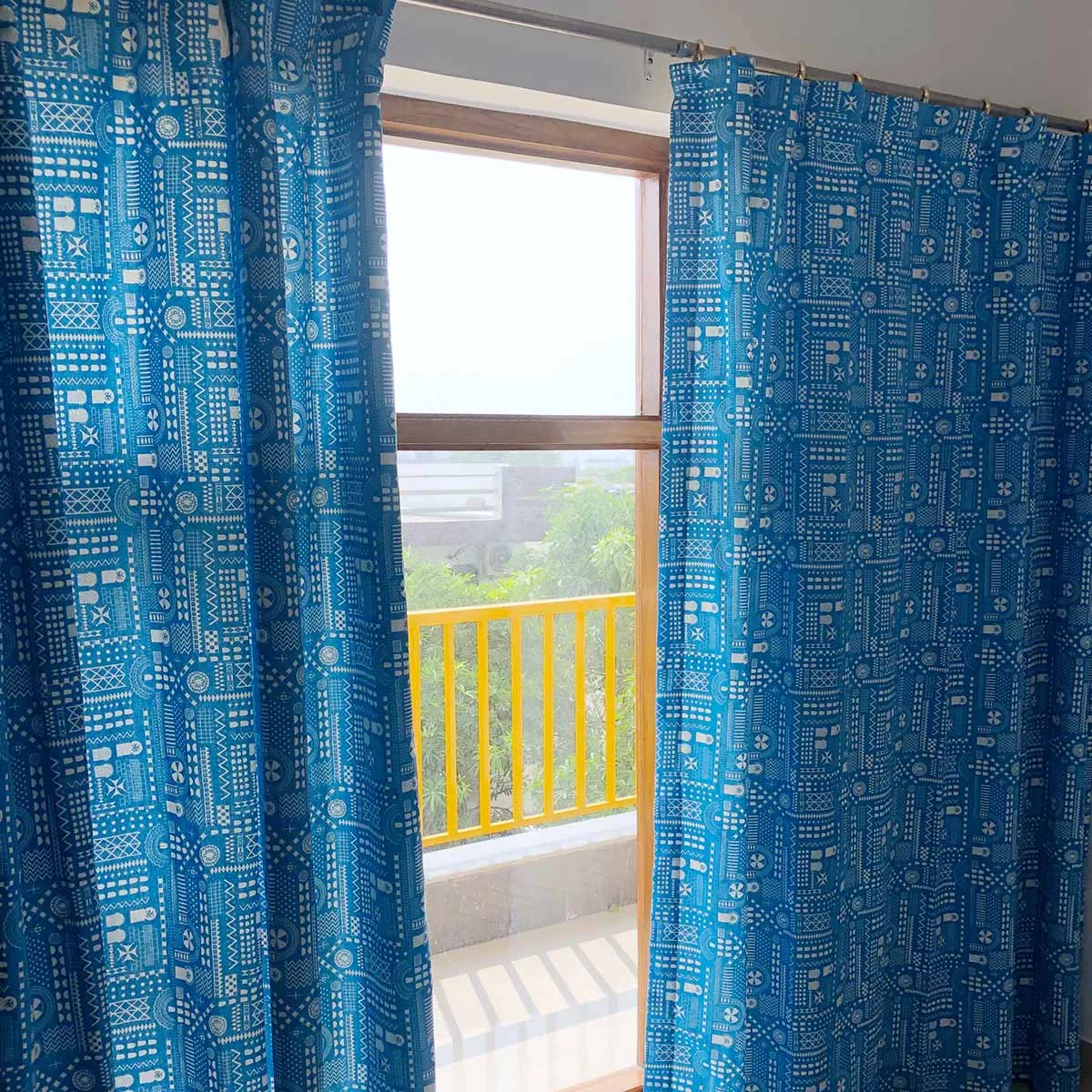 Blue Stone Symbol Fabric