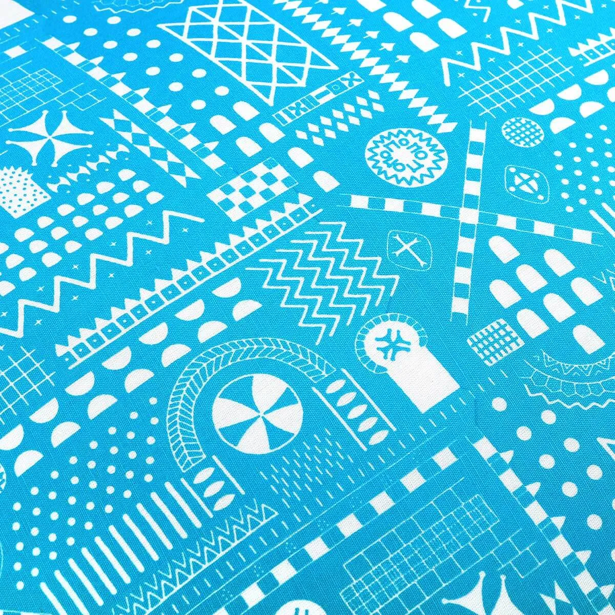Blue Stone Symbol Fabric