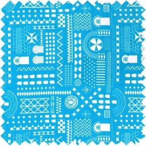 Blue Stone Symbol Fabric