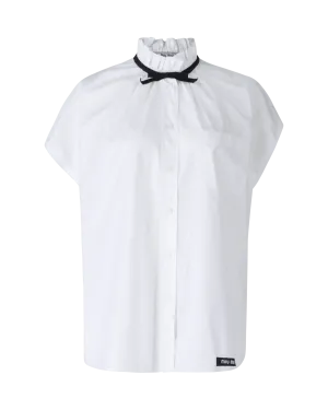 Bow Detail Poplin Shirt