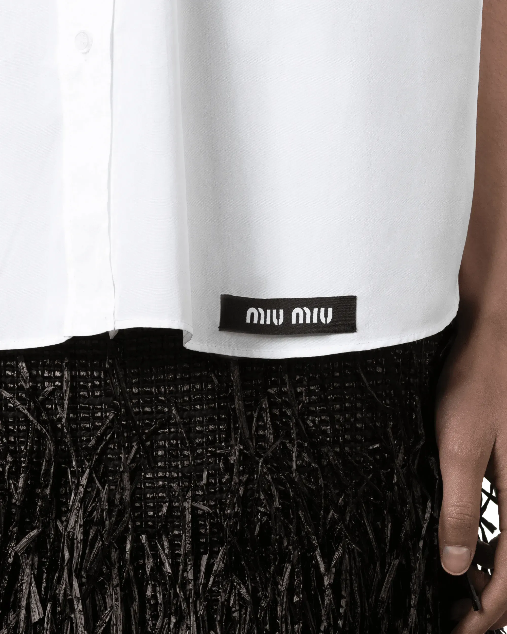 Bow Detail Poplin Shirt