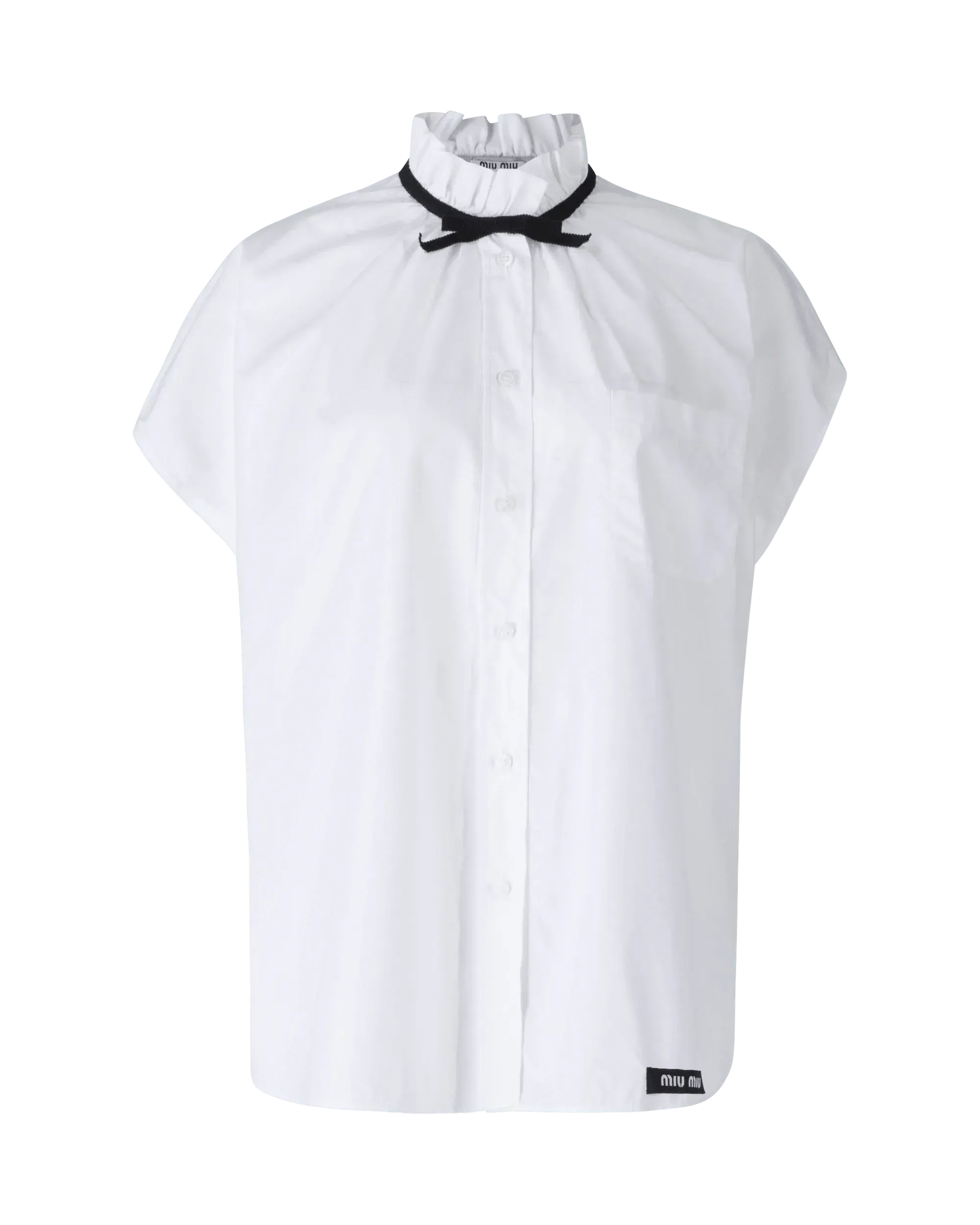 Bow Detail Poplin Shirt