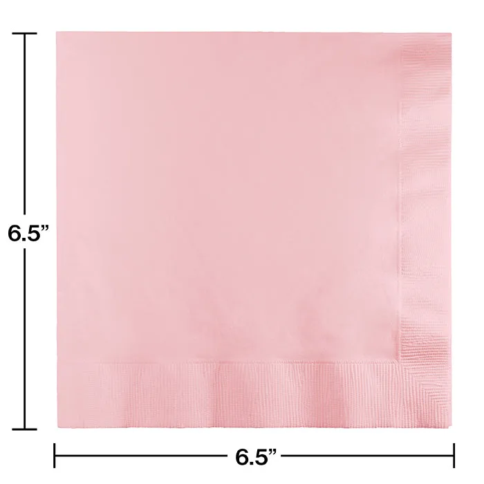 Bulk Pack of 100 Classic Pink Luncheon Napkins 3Ply