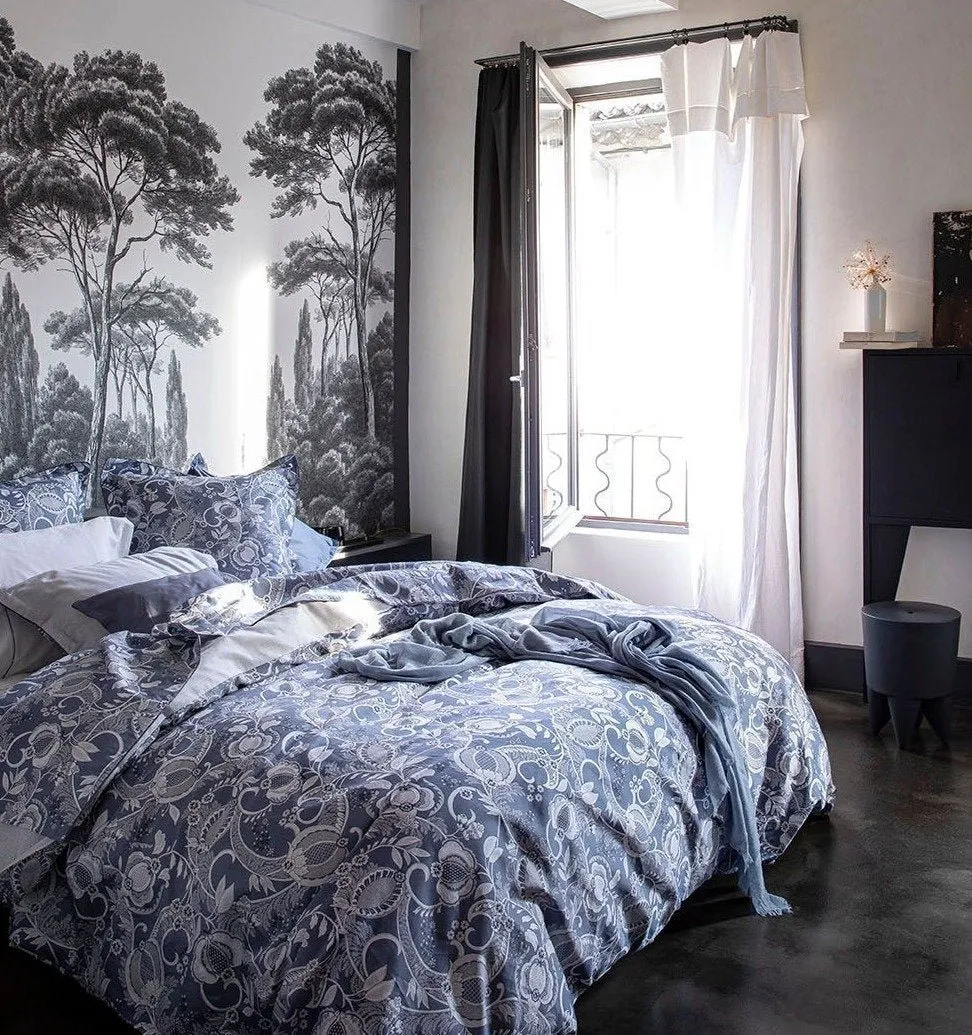 Chandernagor Navy Bedding by Alexandre Turpault