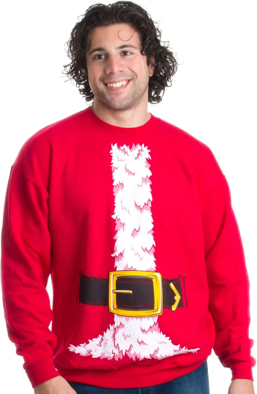 Christmas Sweater Sweatshirts | Santa Claus and Elf Holiday Crewneck Sweatshirt