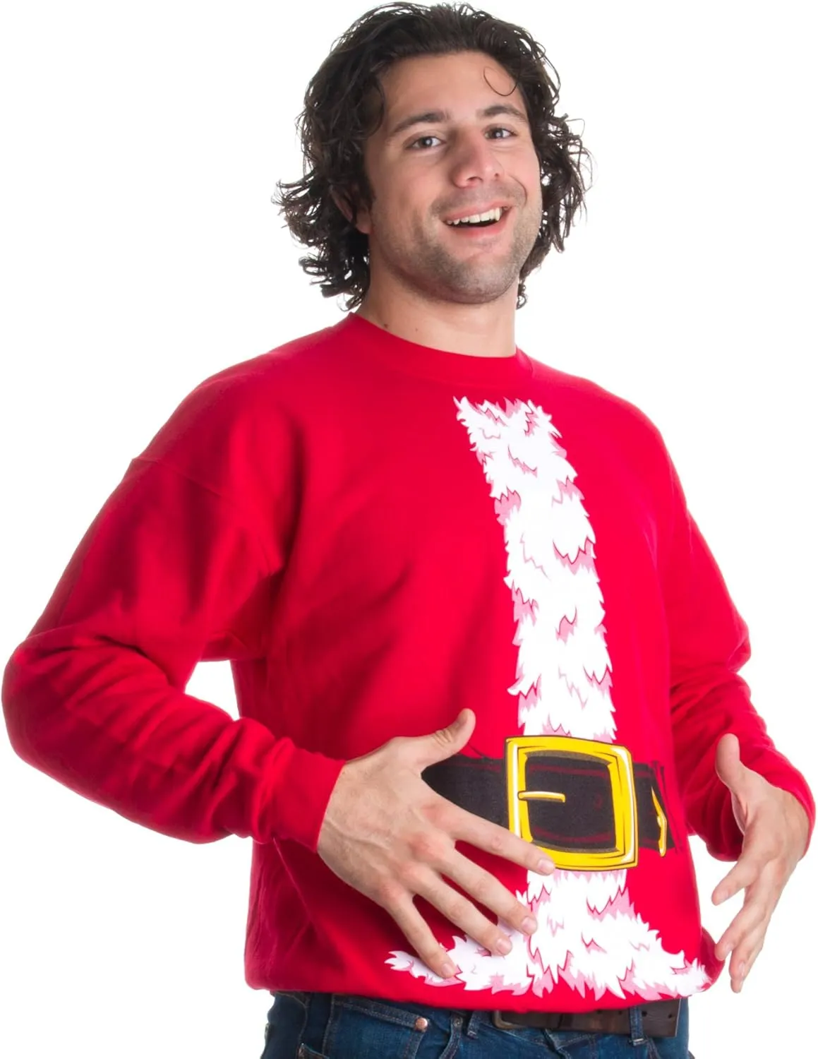 Christmas Sweater Sweatshirts | Santa Claus and Elf Holiday Crewneck Sweatshirt