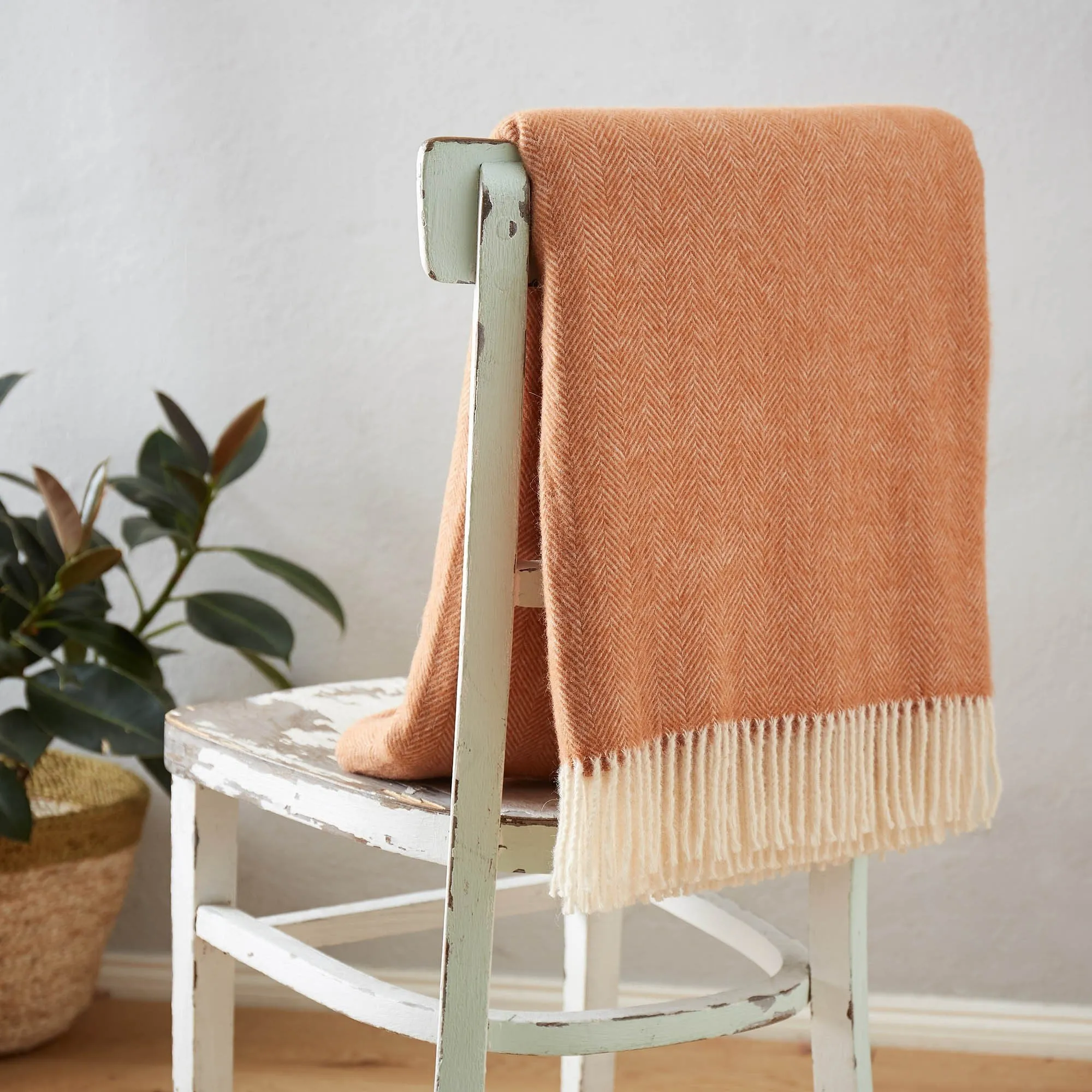 Corcovado Alpaca Blanket [Terracotta/Off-white]