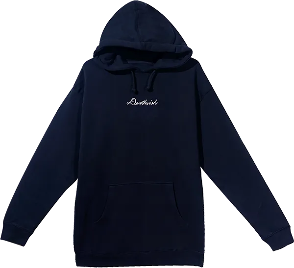 Deathwish Script Navy Blue Hoodie