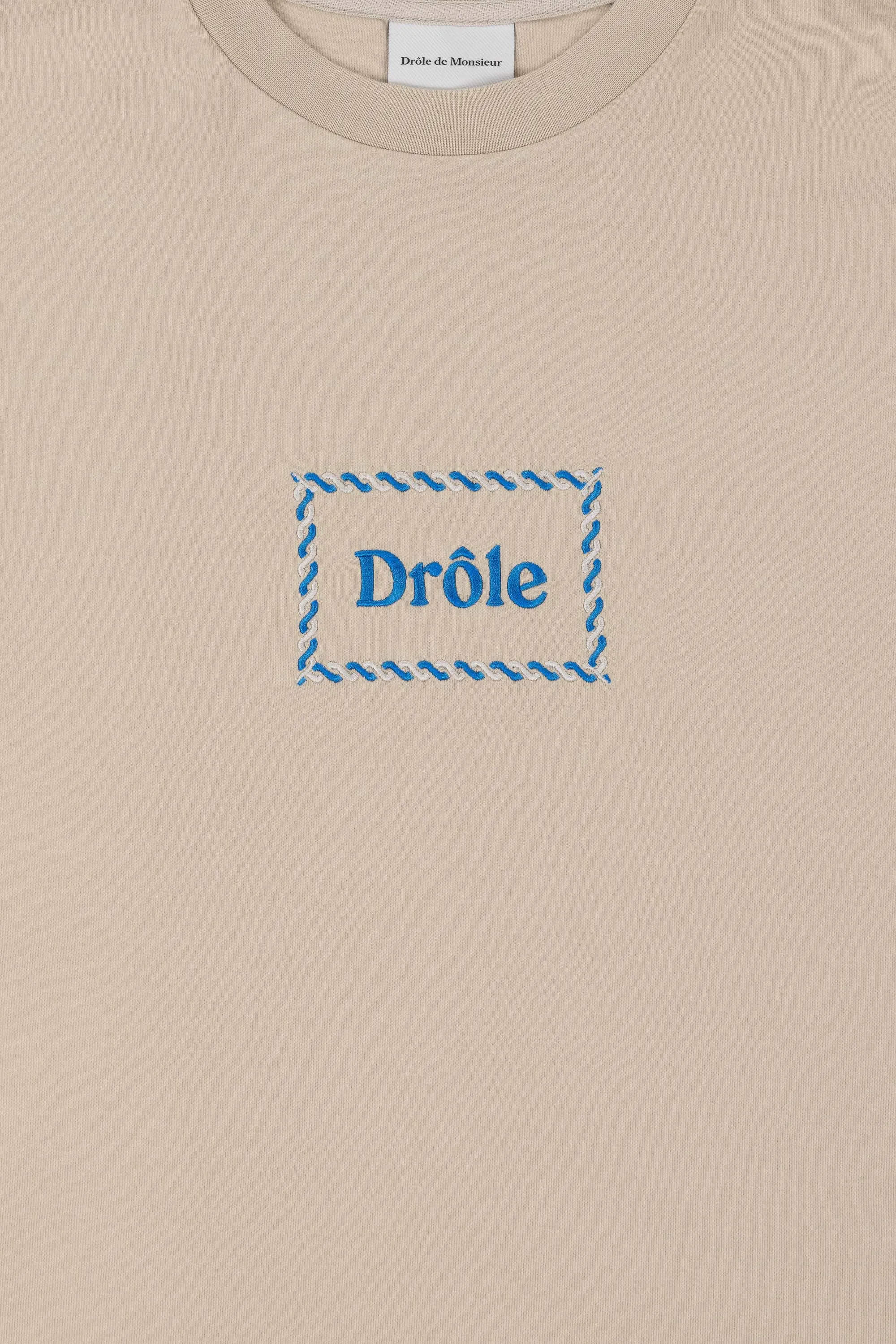 Drôle de Monsieur 'Le Hoodie Drôle Tresse' Hoodie - Beige