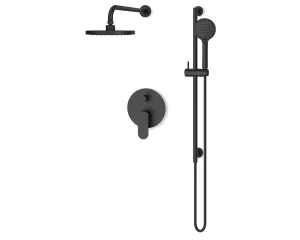 FLUID- Wisdom Series Rain Head, Hand Shower  Control valve , Matte Black