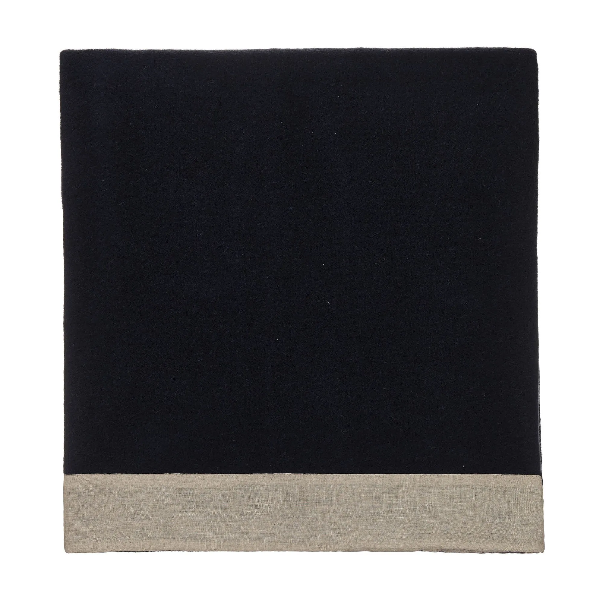 Fyn Wool Blanket [Dark blue & Natural]
