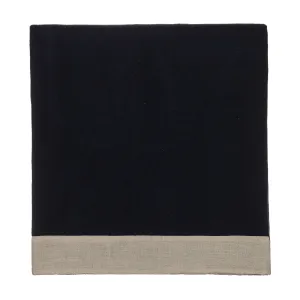Fyn Wool Blanket [Dark blue & Natural]