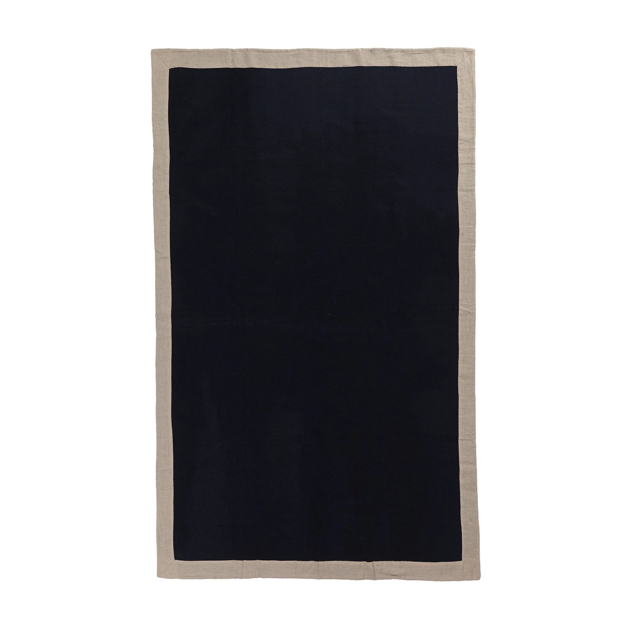 Fyn Wool Blanket [Dark blue & Natural]