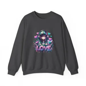 Graffiti Anime Girls Unisex Heavy Blend™ Crewneck Sweatshirt