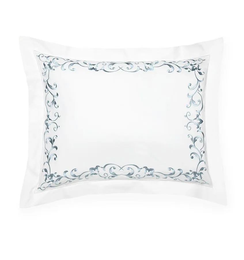 Griante White & Storm Bedding by Sferra