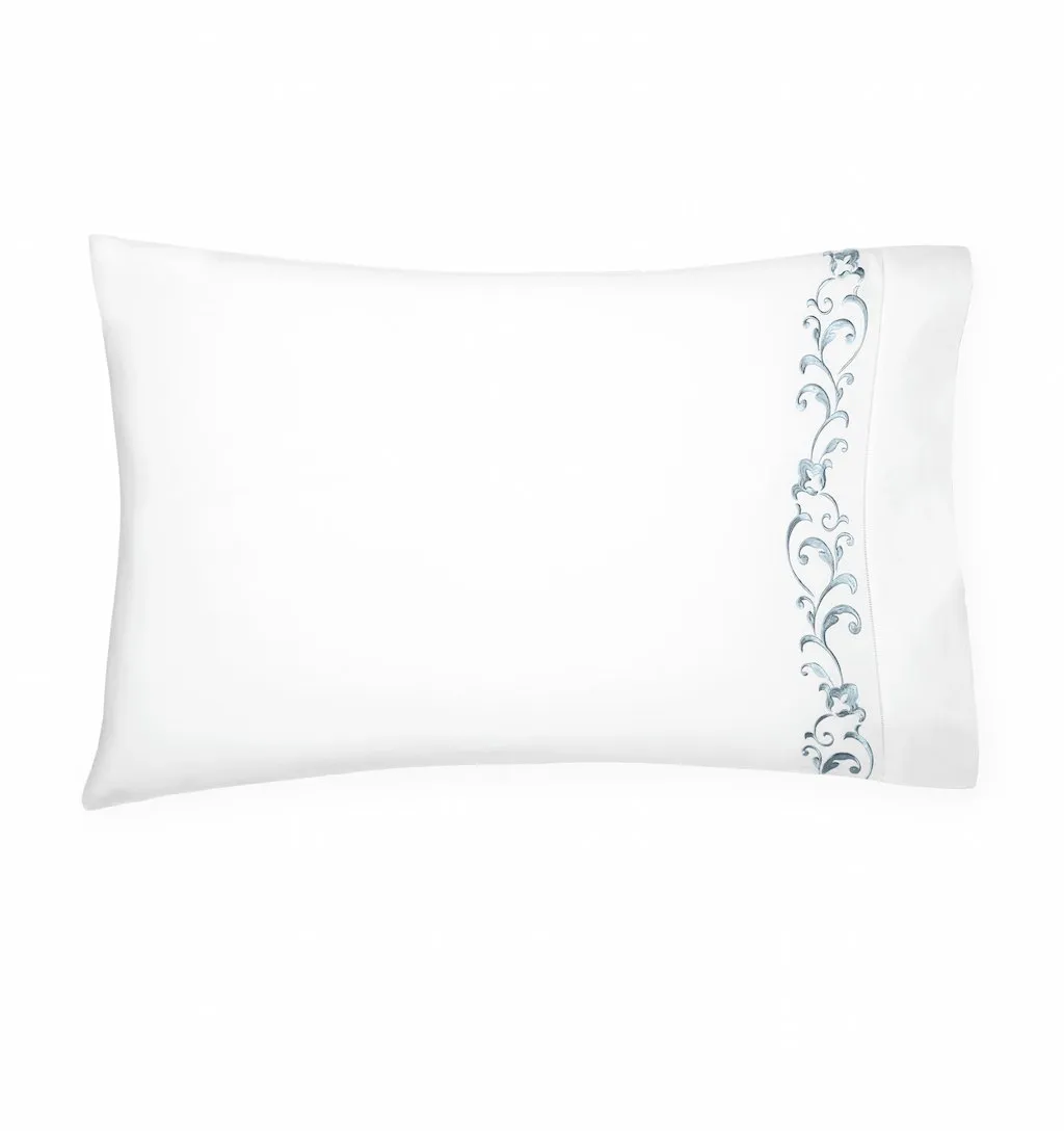 Griante White & Storm Bedding by Sferra