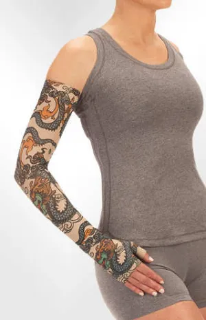 Juzo Soft Arm Sleeve w/Silicone Band (JAPANESE DRAGON)