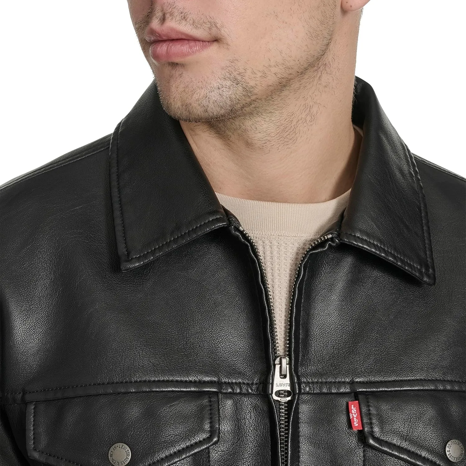Levi's Men's Faux Leather Modern Trucker Jacket