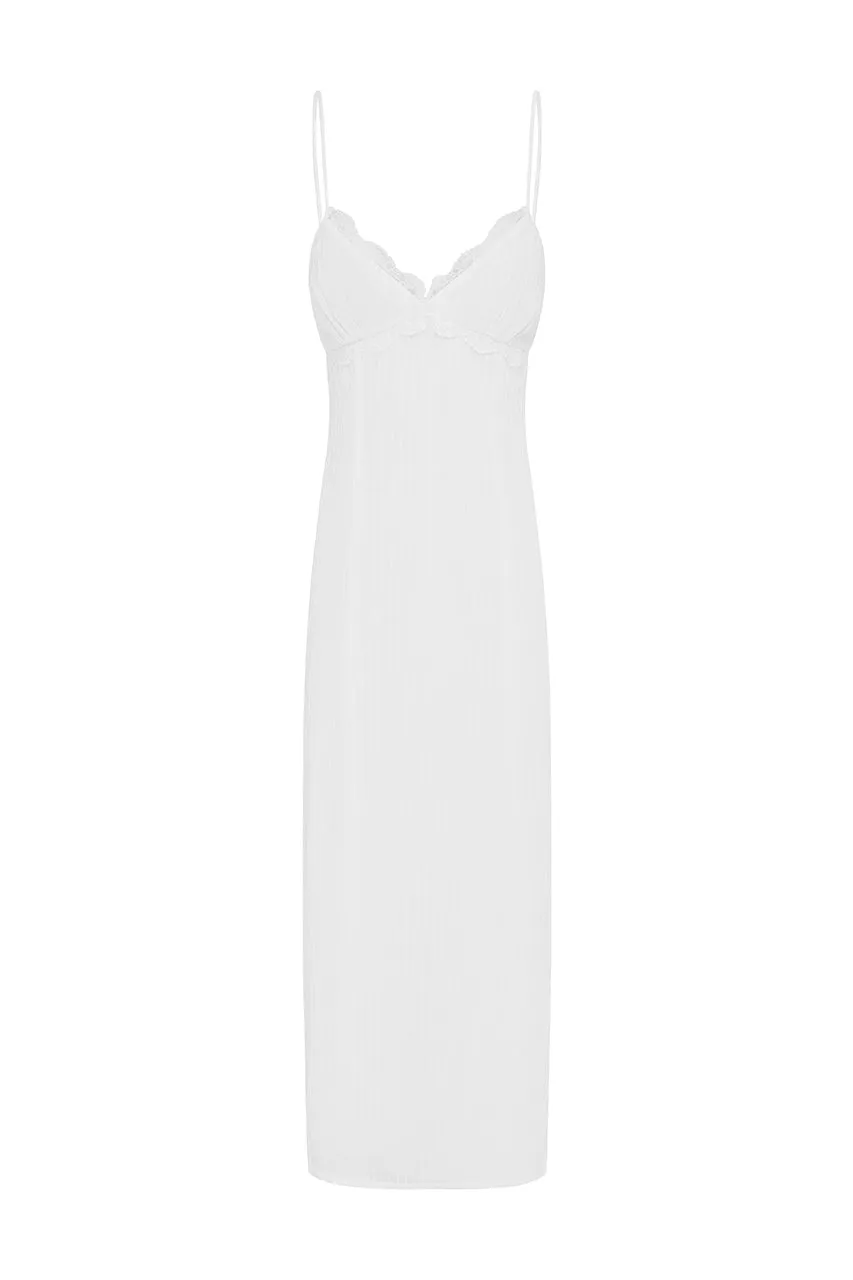 LOXIE MIDI DRESS - WHITE