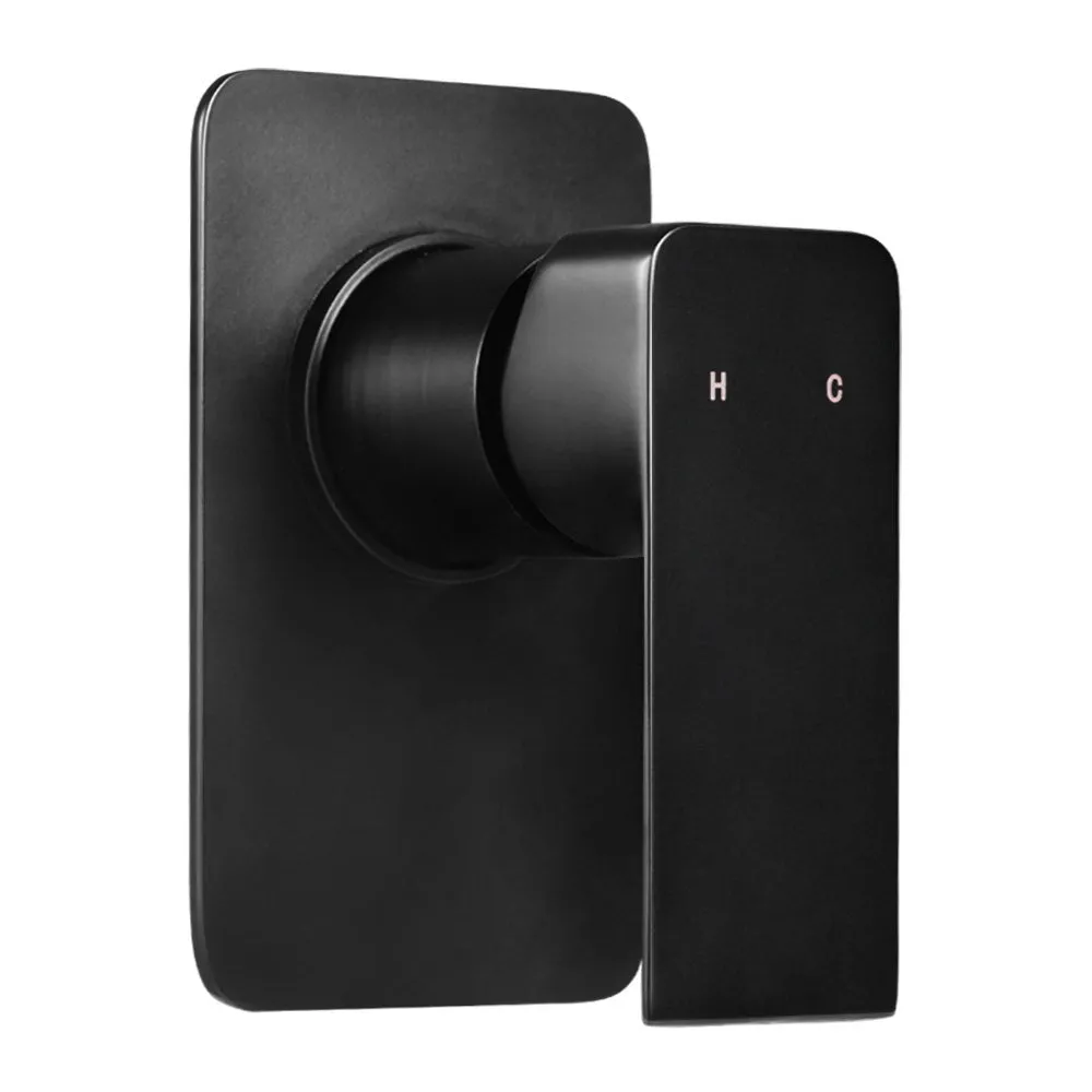 Matte Black Brass Shower Mixer Tap, Hot & Cold, Cefito