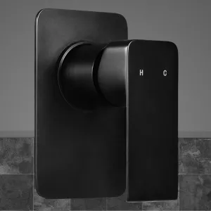 Matte Black Brass Shower Mixer Tap, Hot & Cold, Cefito