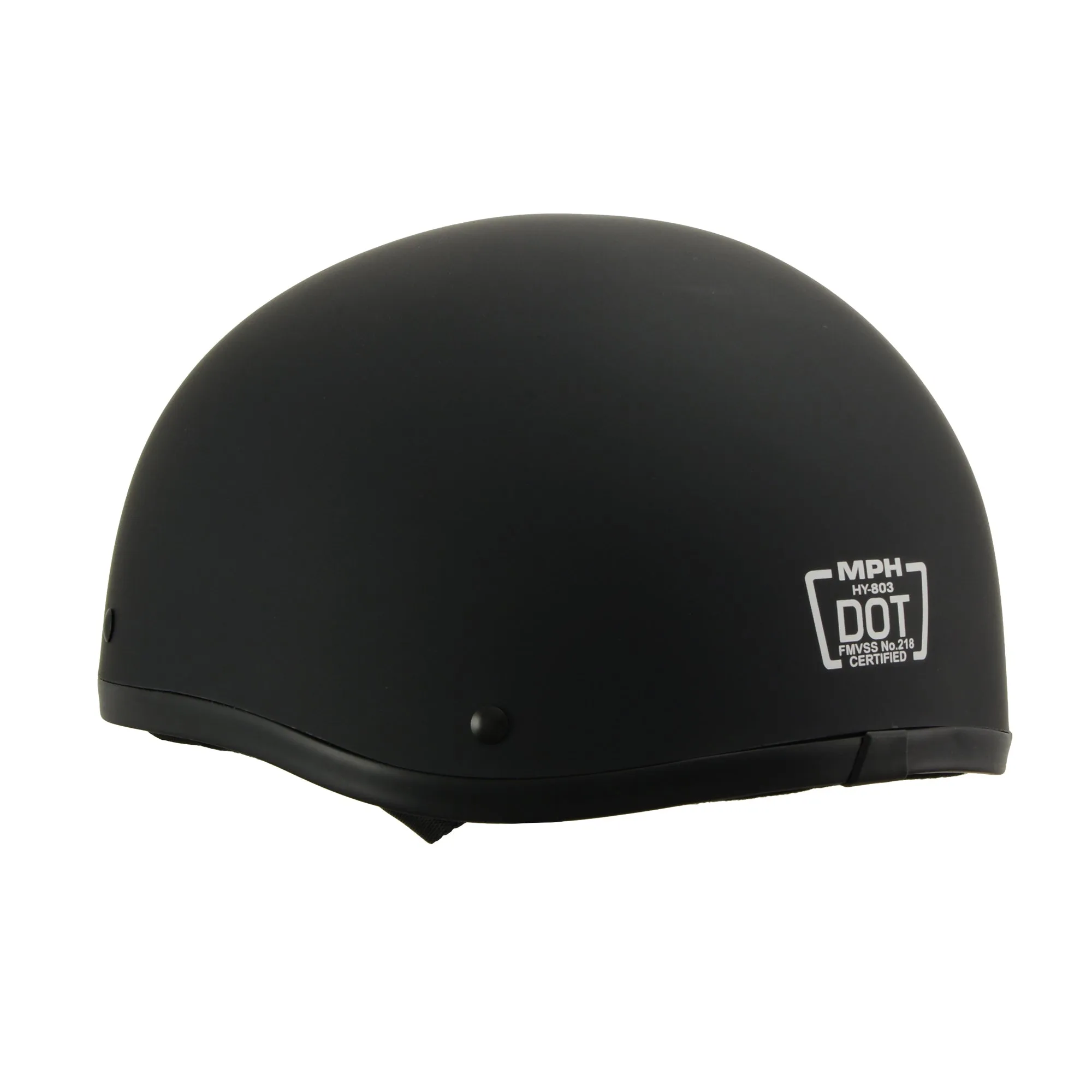 MPH Americas Smallest DOT Helmet Matte Black