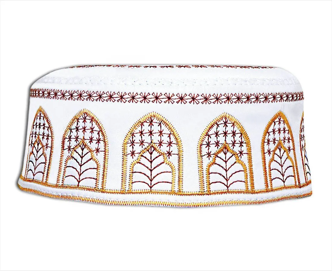 Muslim Kufi for Men embellished with embroidery Islamic Design