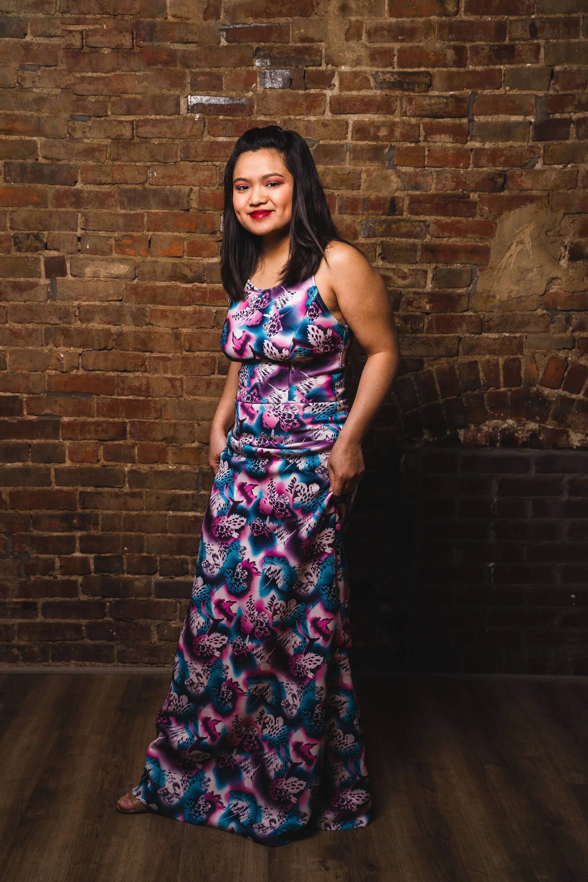 Neoprene neon gown