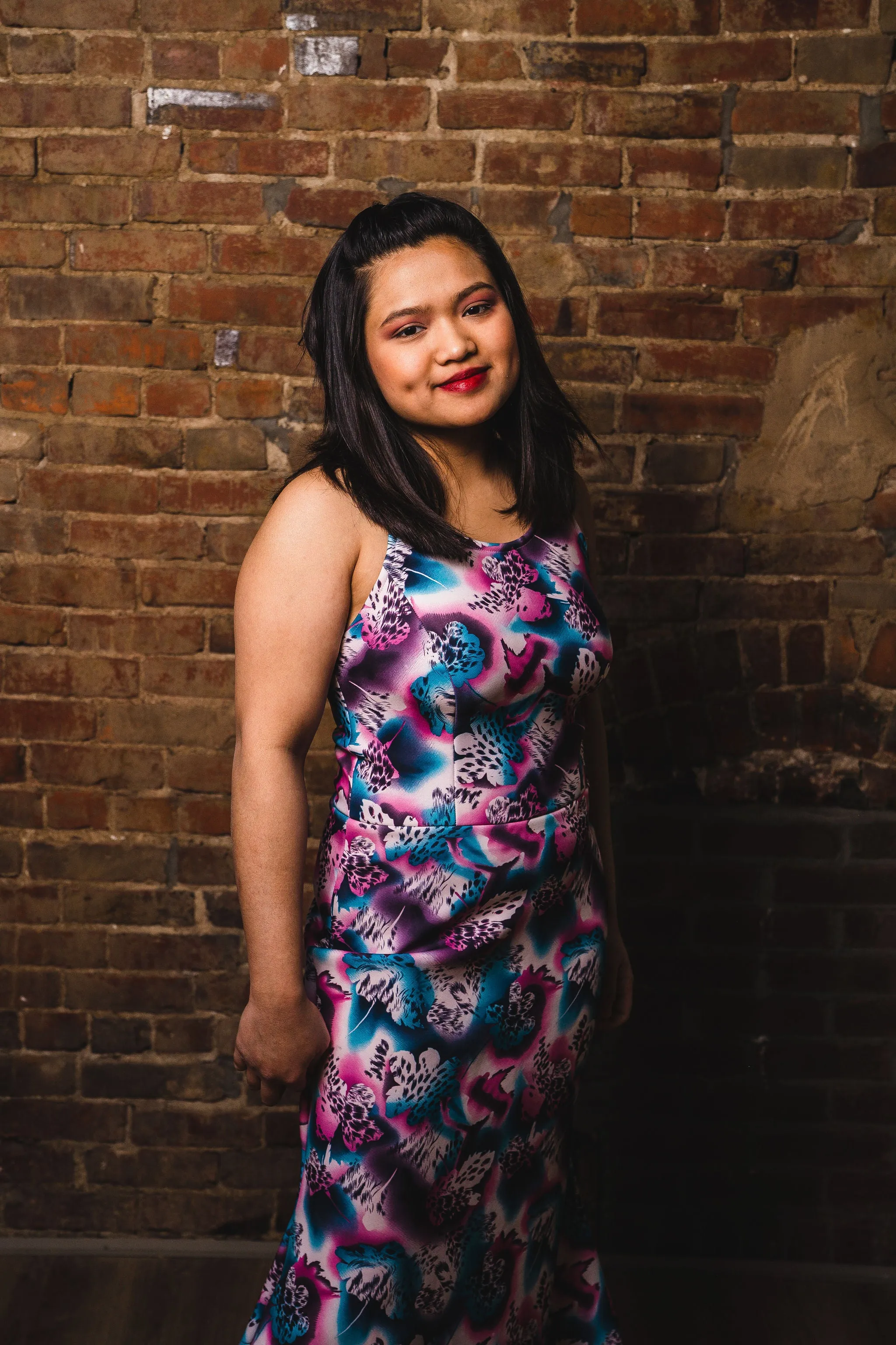 Neoprene neon gown
