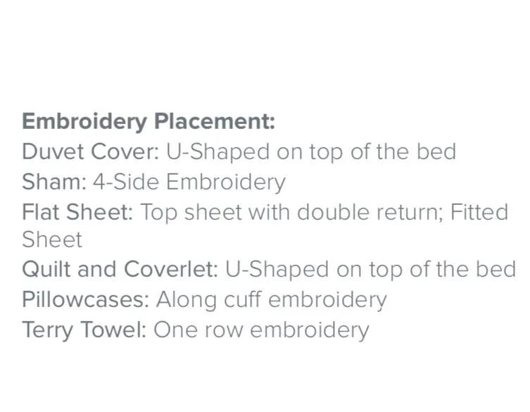 New York Embroidery Bedding by Dea Linens