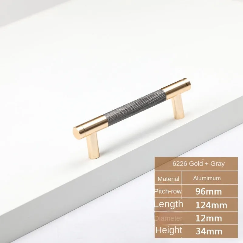 Nordic Modern Embossed Aluminum Profile Black Gray Wardrobe Door Handle Light Luxury and Simplicity TV Bathroom Cabinet Furniture Handle