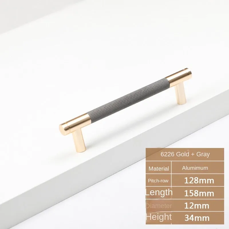 Nordic Modern Embossed Aluminum Profile Black Gray Wardrobe Door Handle Light Luxury and Simplicity TV Bathroom Cabinet Furniture Handle