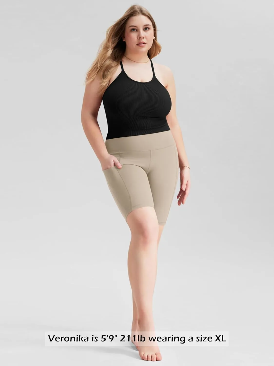 ODODOS Women's Crop 3-Pack Seamless Rib-Knit Camisole Crop Tank Tops