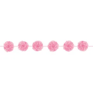 Pastel Pink Fluffy Garland 2pk