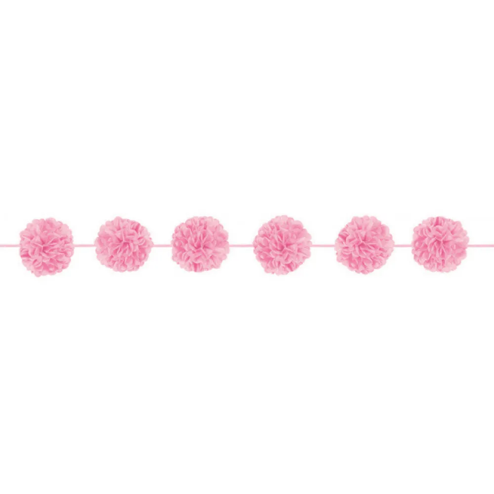 Pastel Pink Fluffy Garland 2pk