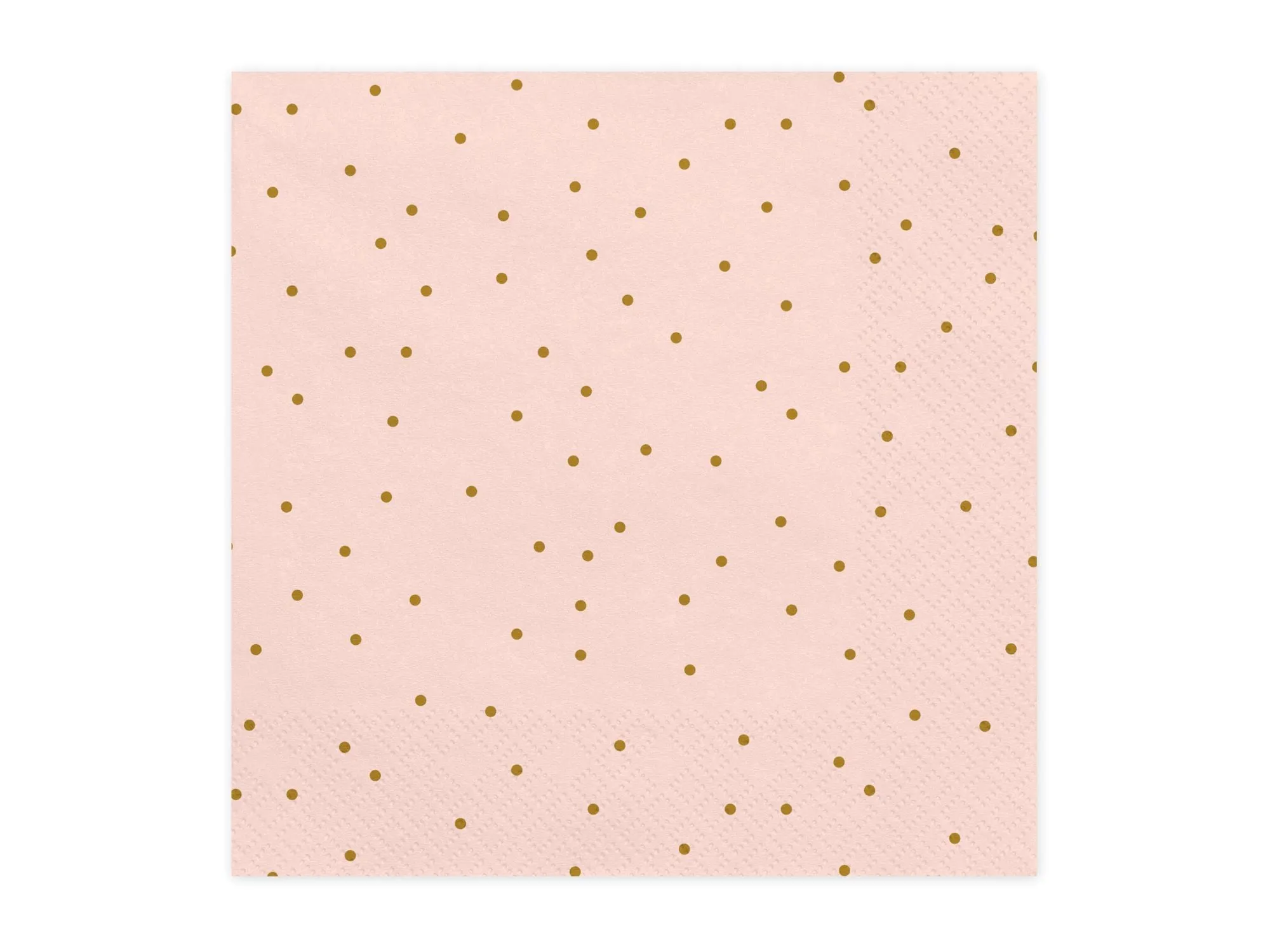 Pink Paper Napkins with Gold Dots