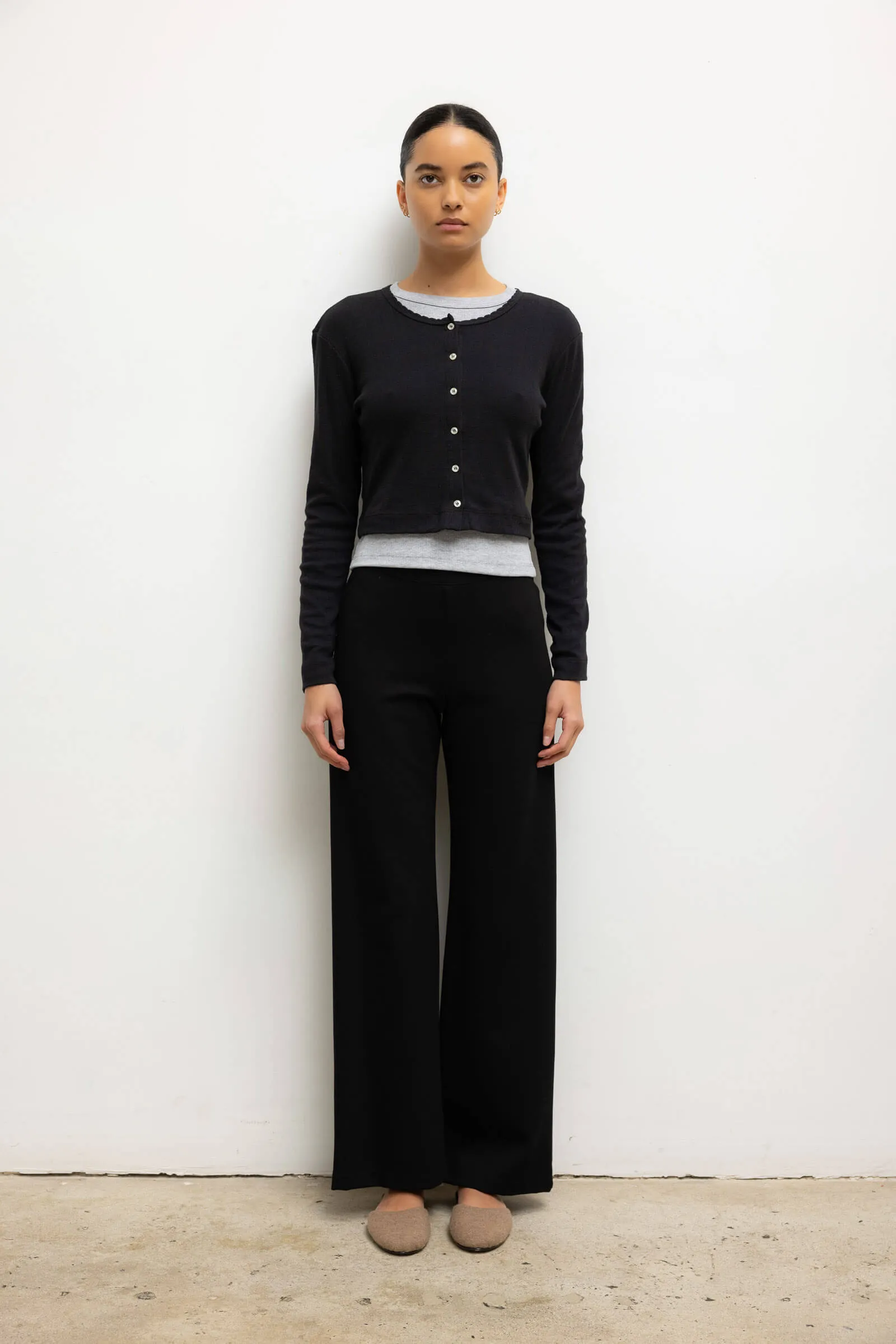 Pointelle Crop Cardigan