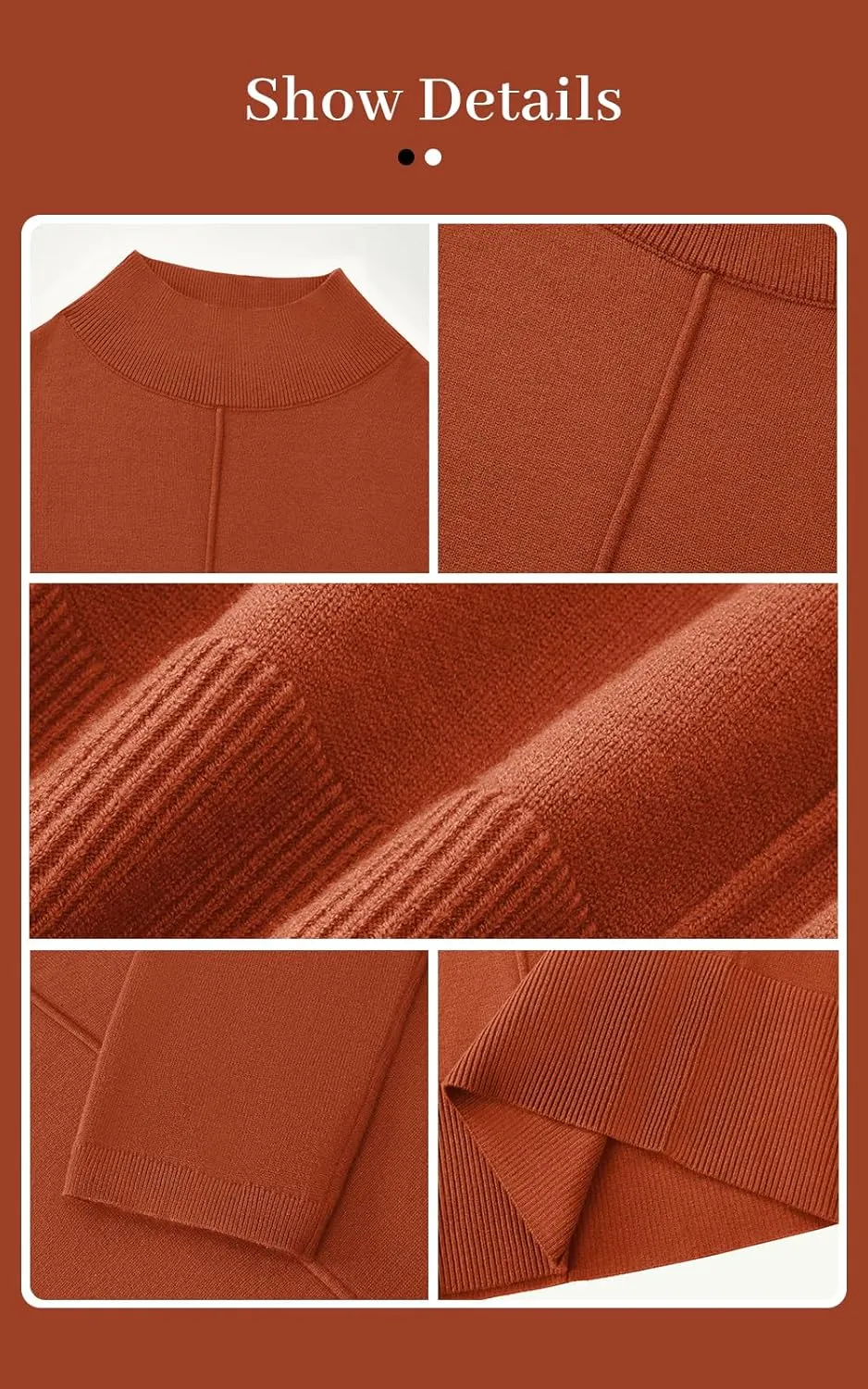 PRETTYGARDEN Womens Sweaters Fall 2025 Long Sleeve Ribbed Knit Pullover Loose Mock Neck Lightweight Casual Sweater Tops