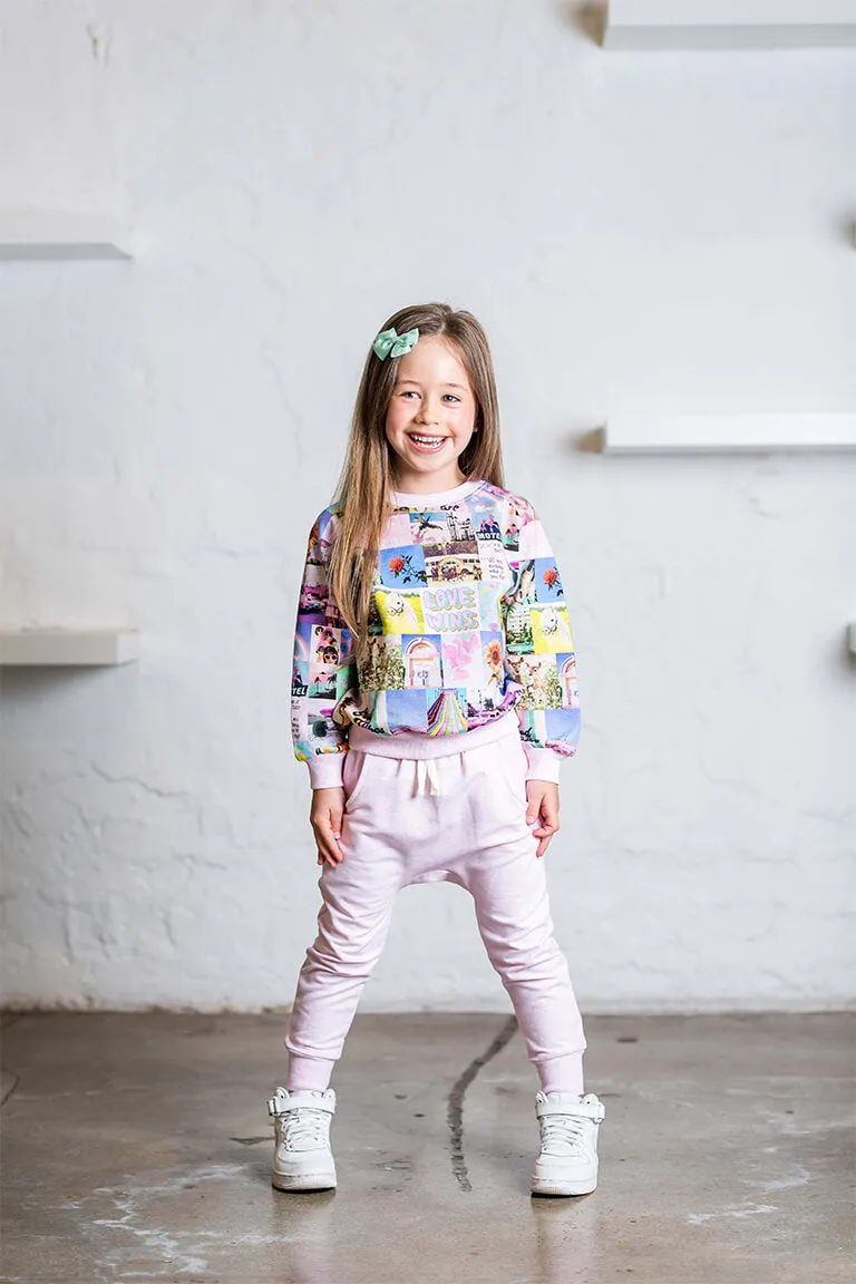 Rock Your Kid Pink Collage Sweatshirt